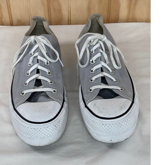 Converse Chuck Taylor All Star Lift Ox Platforms Sneakers Wolf Grey Women's 10 - Picture 3 of 8